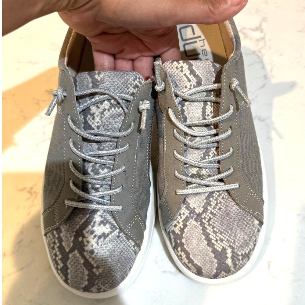 Heydude Karina Sneakers "Silver Python" size 10 n… - image 11